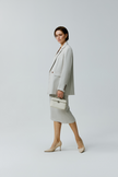 EV LéSuit™ Creamy White Loose-fit Double-breasted Two-button Blazer