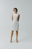 EV Sudro™ White Diamond-ratio Tailoring Sleeveless Dress