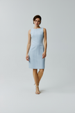 EV Sudro™ Bule Diamond-ratio Tailoring Sleeveless Dress