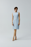 EV Sudro™ Bule Diamond-ratio Tailoring Sleeveless Dress