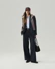 Straight-Leg Trousers Charcoal Grey