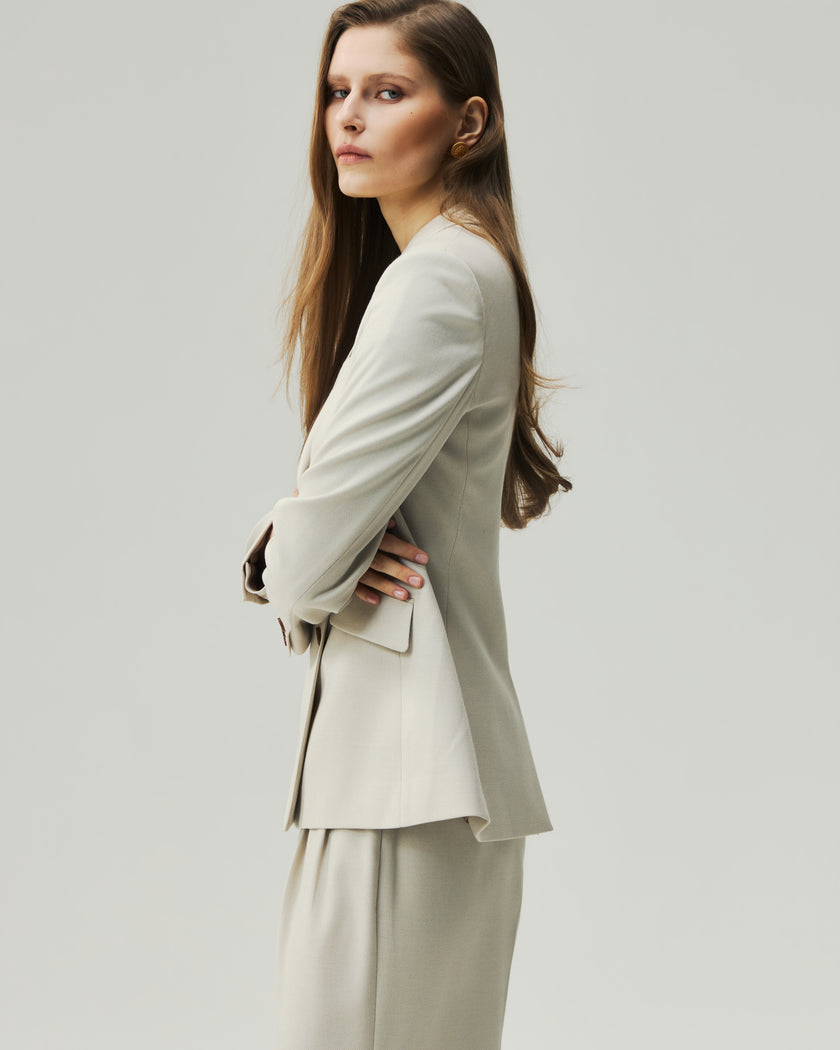 Sculpted Double-Breasted Blazer