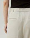Wide-Leg Trousers Textured Oatmeal