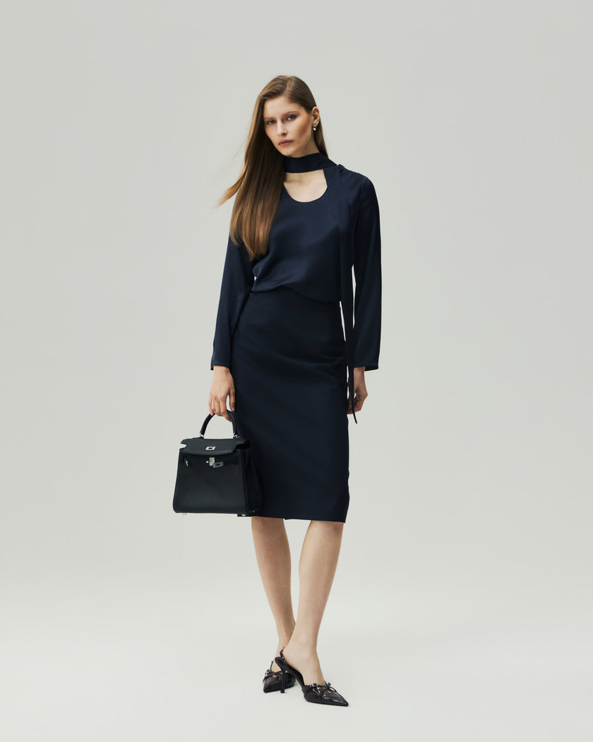 Reversible Blouse Navy