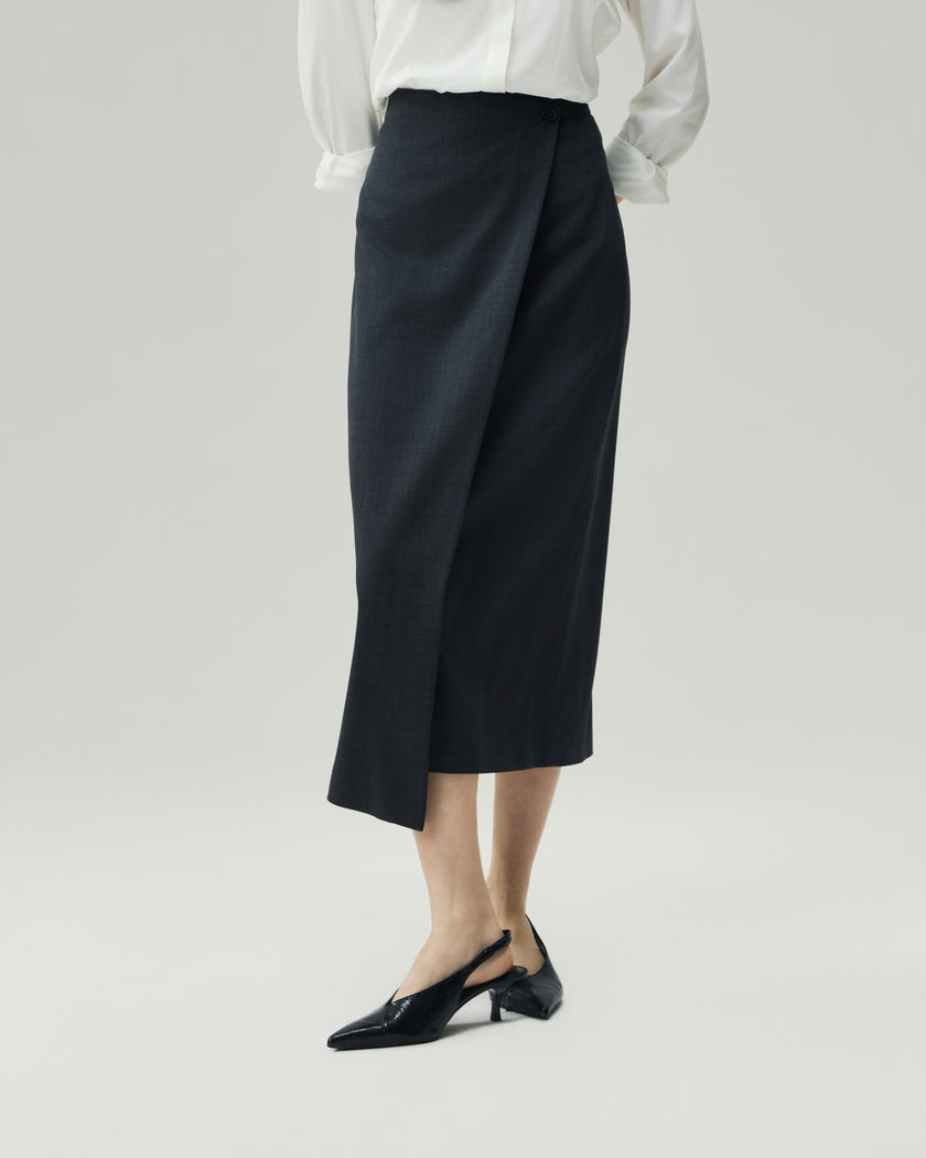 Wrap Skirt Charcoal Grey