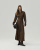 Shirt Dress in Oak Moss on model, full-length front styling view