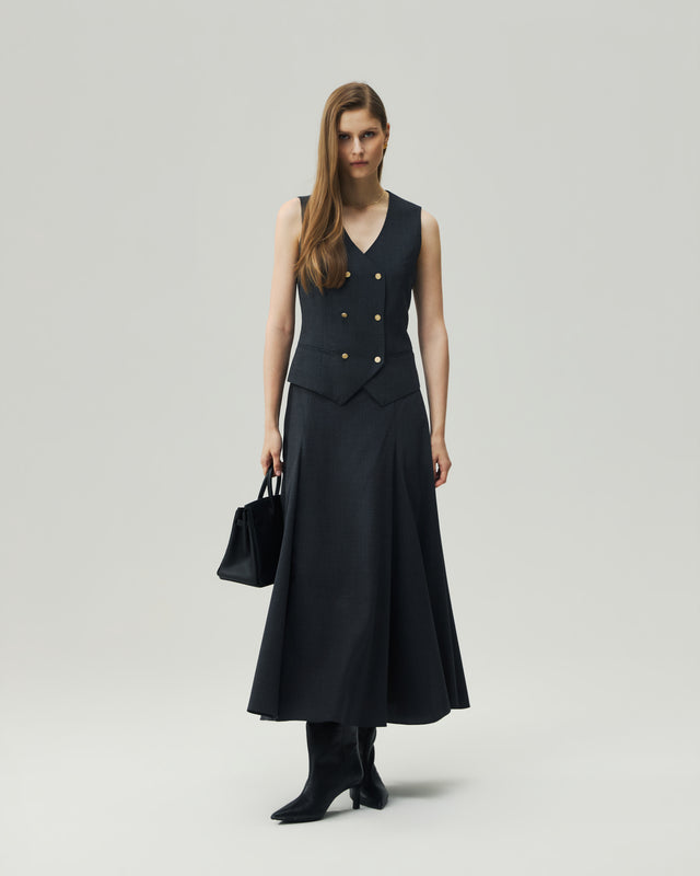Teresa Vest Charcoal Grey