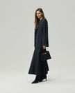 Sculpted Midi Skirt Charcoal Grey