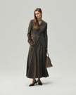 Sculpted Midi Skirt Warm Tea Brown