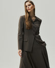 Sculpted Midi Skirt Warm Tea Brown