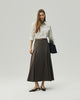Sculpted Midi Skirt Warm Tea Brown