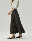 Sculpted Midi Skirt Warm Tea Brown
