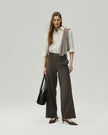Straight-Leg Trousers Warm Tea Brown