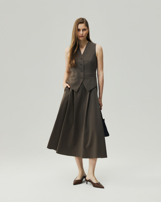A-Line Dress Warm Tea Brown