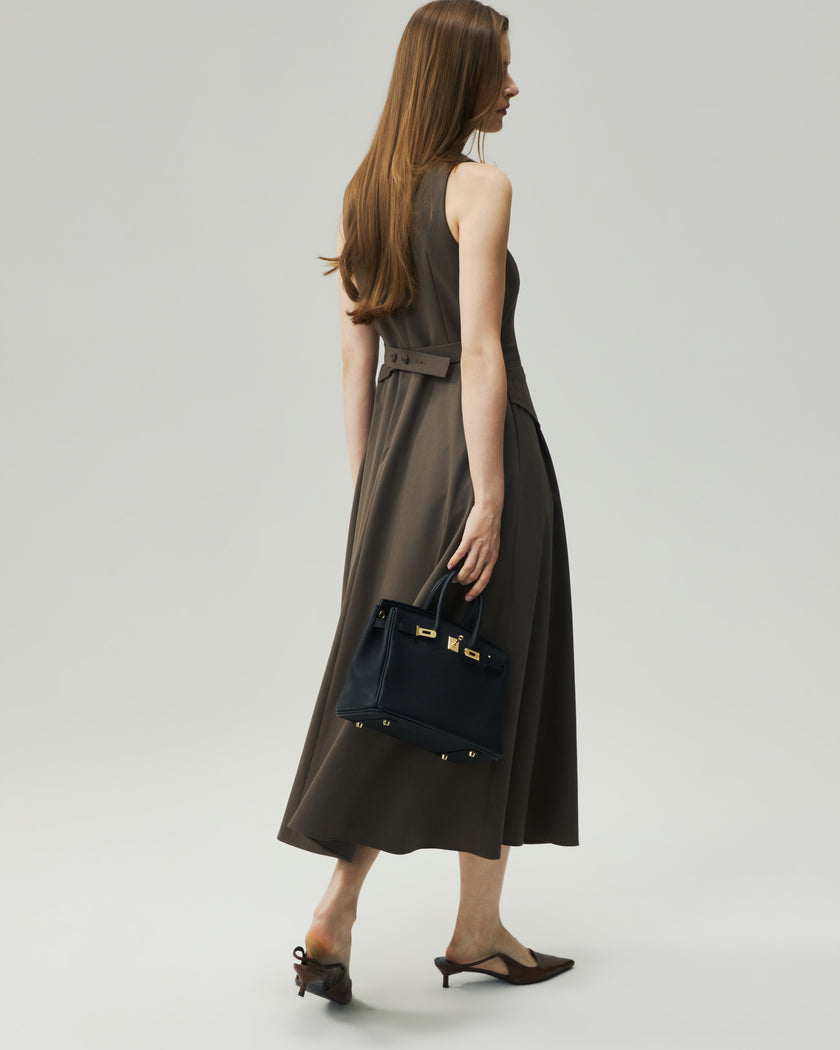 A-Line Dress Warm Tea Brown