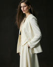 Sculpted V-Neck Jacket Vanilla