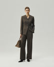 Sculpted V-Neck Jacket Warm Tea Brown
