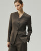 Sculpted V-Neck Jacket Warm Tea Brown