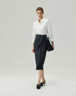 Asymmetric Skirt  Charcoal Grey