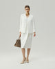 V-Neck Blazer Almond White