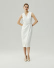 Wrap Dress Almond White