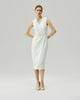 Wrap Dress Almond White