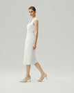 Wrap Dress Almond White