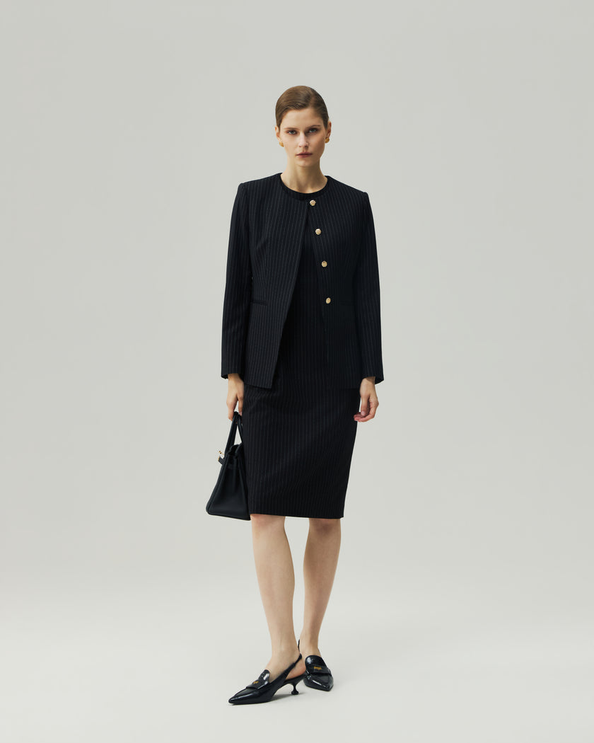 Dress Black Stripe