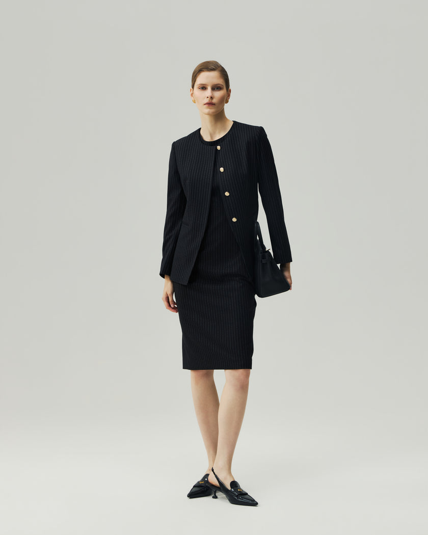 Dress Black Stripe