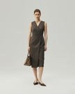 Wrap Dress Warm Tea Brown