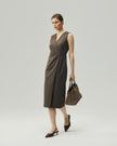Wrap Dress Warm Tea Brown