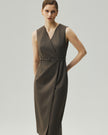 Wrap Dress Warm Tea Brown