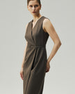Wrap Dress Warm Tea Brown