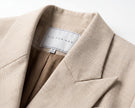 Double-Breasted Blazer Oatmeal Check