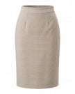 Pencil Skirt Oatmeal Check