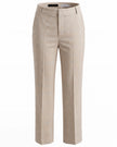 Straight-Leg Trousers Oatmeal Check