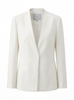 V-Neck Blazer Almond White