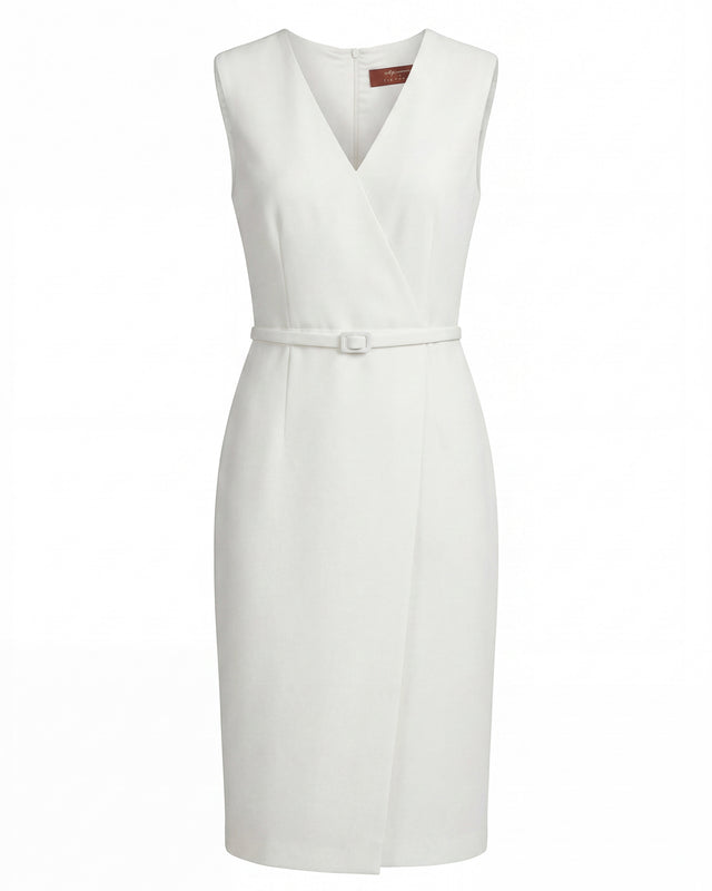 Wrap Dress Almond White