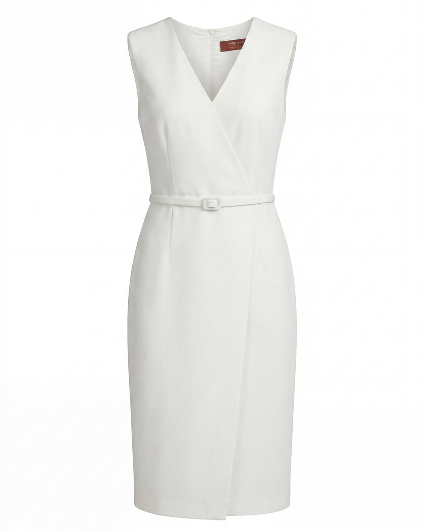 Wrap Dress Almond White