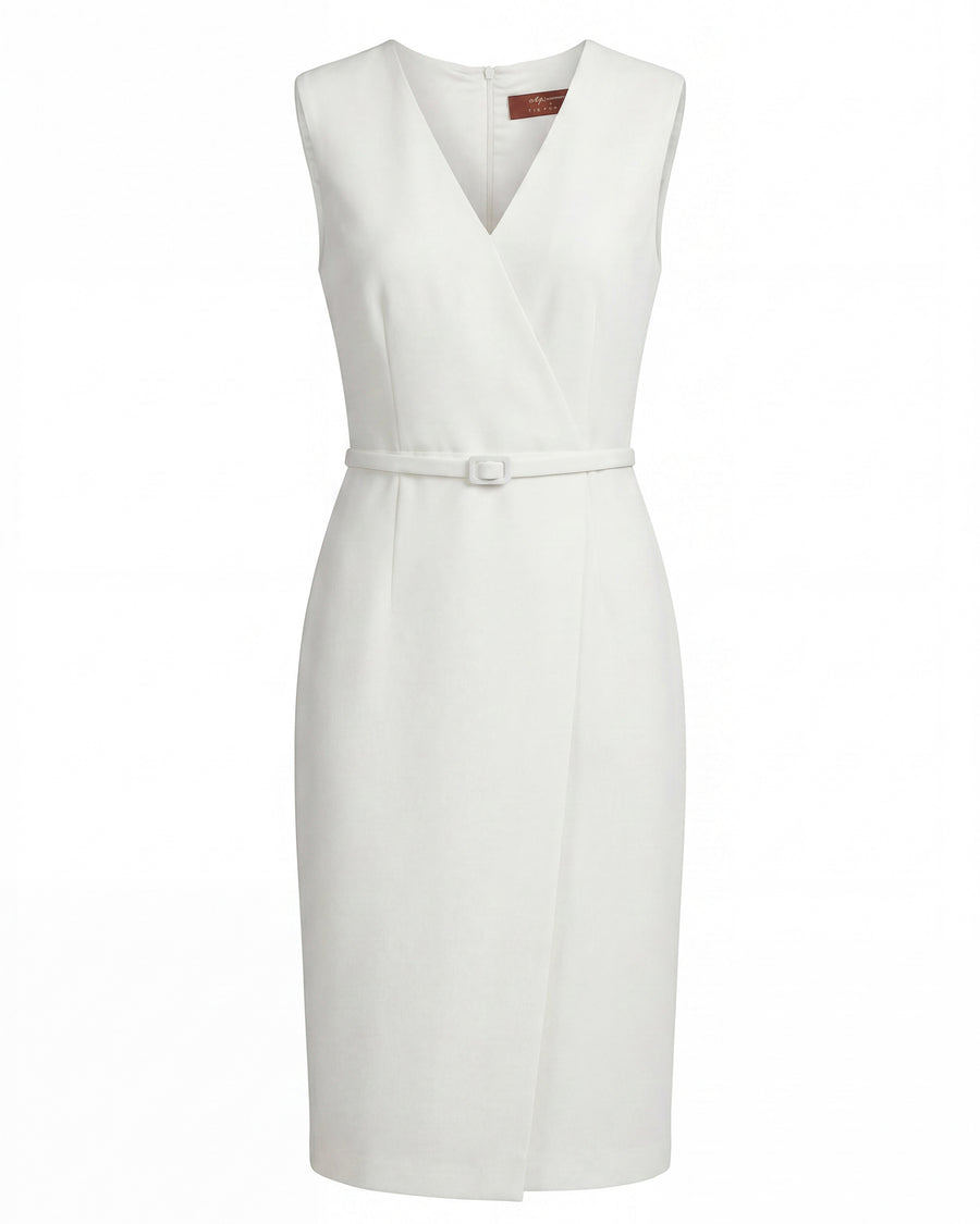 Wrap Dress Almond White