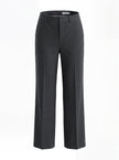 Straight-Leg Trousers Charcoal Grey