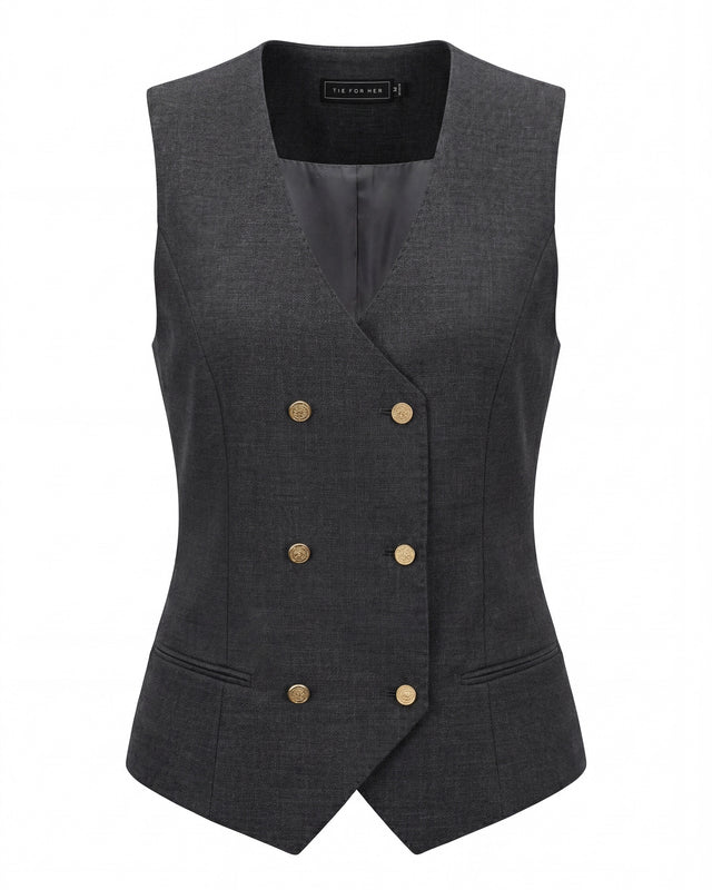 Teresa Vest Charcoal Grey