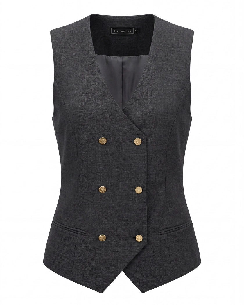 Teresa Vest Charcoal Grey