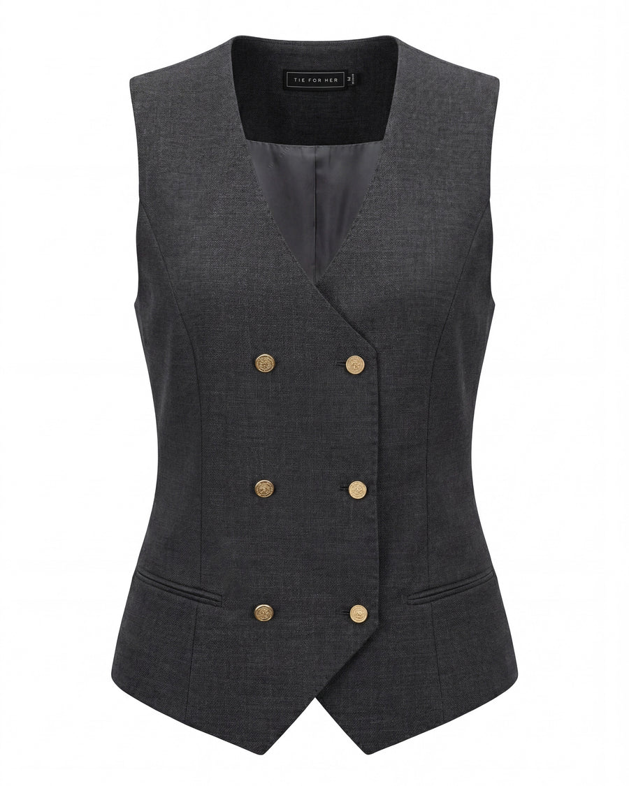 Teresa Vest Charcoal Grey