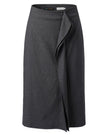 Asymmetric Skirt  Charcoal Grey
