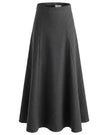 Sculpted Midi Skirt Charcoal Grey