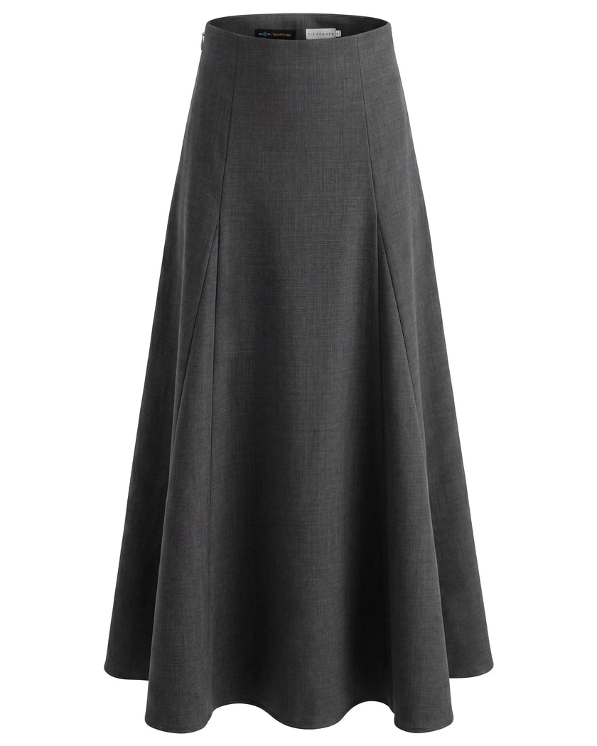 Sculpted Midi Skirt Charcoal Grey