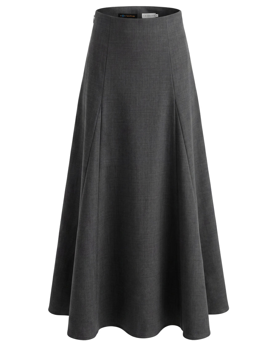 Sculpted Midi Skirt Charcoal Grey