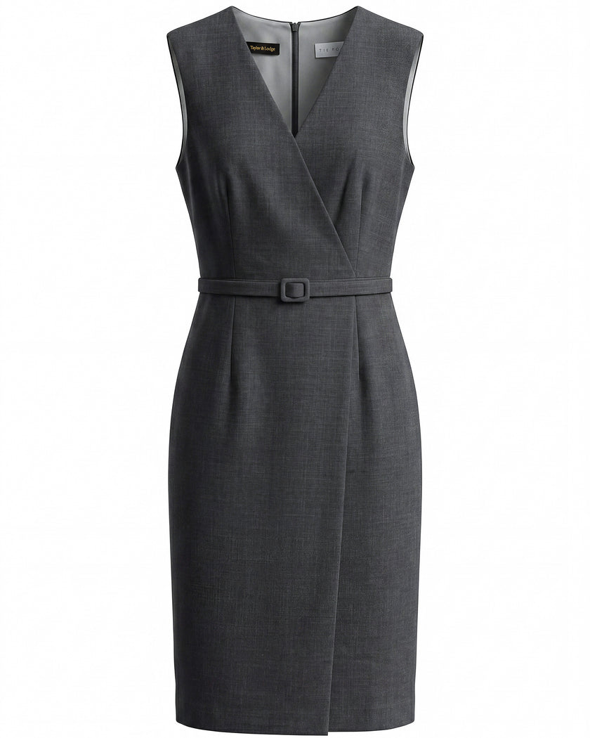 Wrap Dress Charcoal Grey