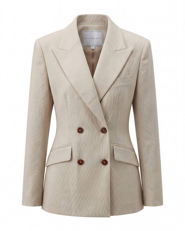 Sculpted Blazer Textured Oatmeal